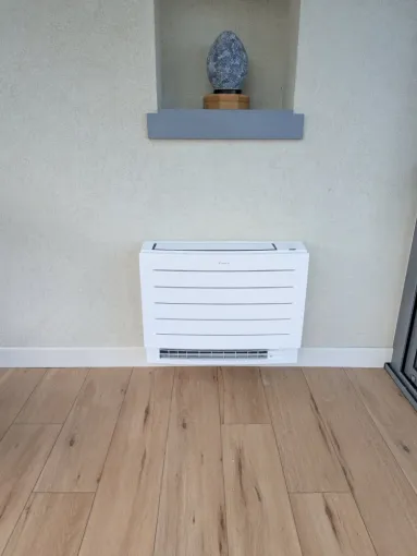 Climatisation console Daikin à Albi : zéro goulotte, 100% discret — notre chantier véranda, Lescure-d'Albigeois, MT SERVICES